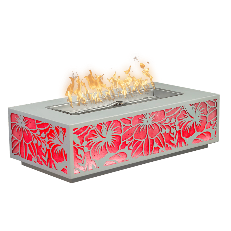 The Outdoor Plus Coronado LED fire pit red