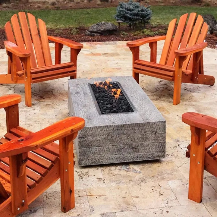 The Outdoor Plus Coronado fire pit Woodgrain ebony
