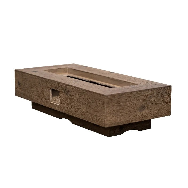 The Outdoor Plus Coronado fire pit oak wood grain 60 inch