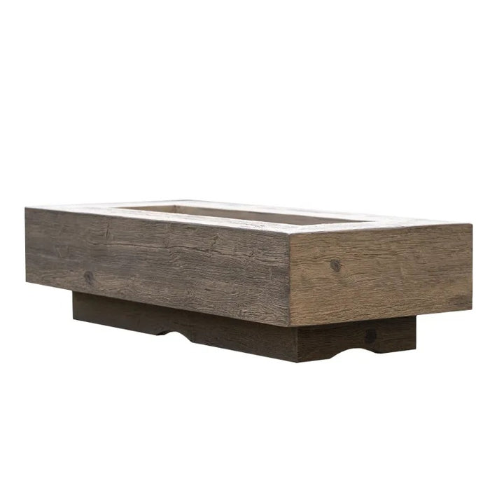 The Outdoor Plus Coronado fire pit oak wood grain 60 inch 