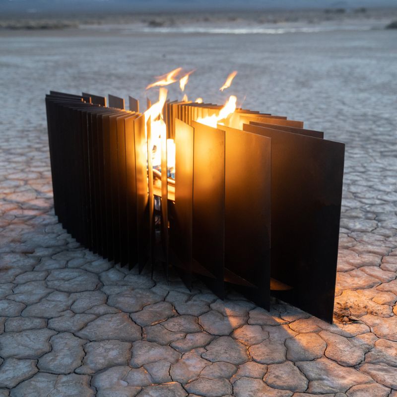 The Outdoor Plus Fire Sculpture The Mobius flames
