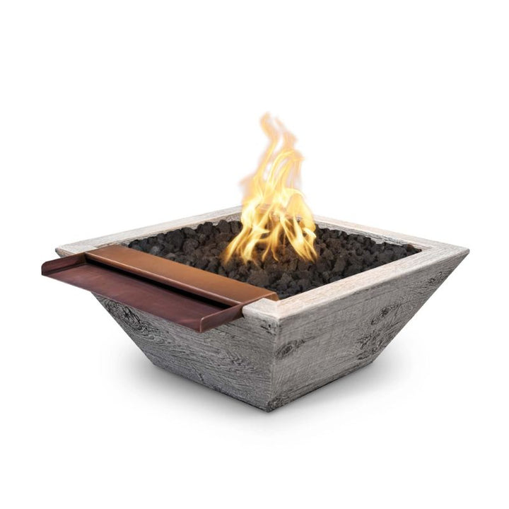 The Outdoor Plus Maya Fire Water Bowl Wide Spill ivory