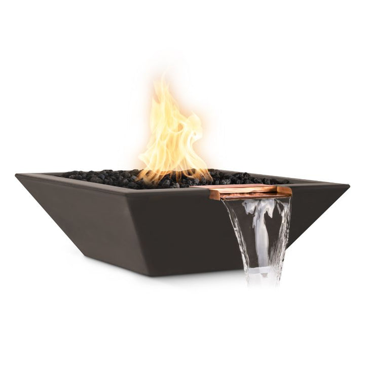 The Outdoor Plus Maya GFRC fire and water bowl chocolate