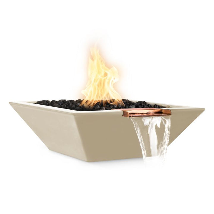 The Outdoor Plus Maya GFRC fire and water bowl vanilla