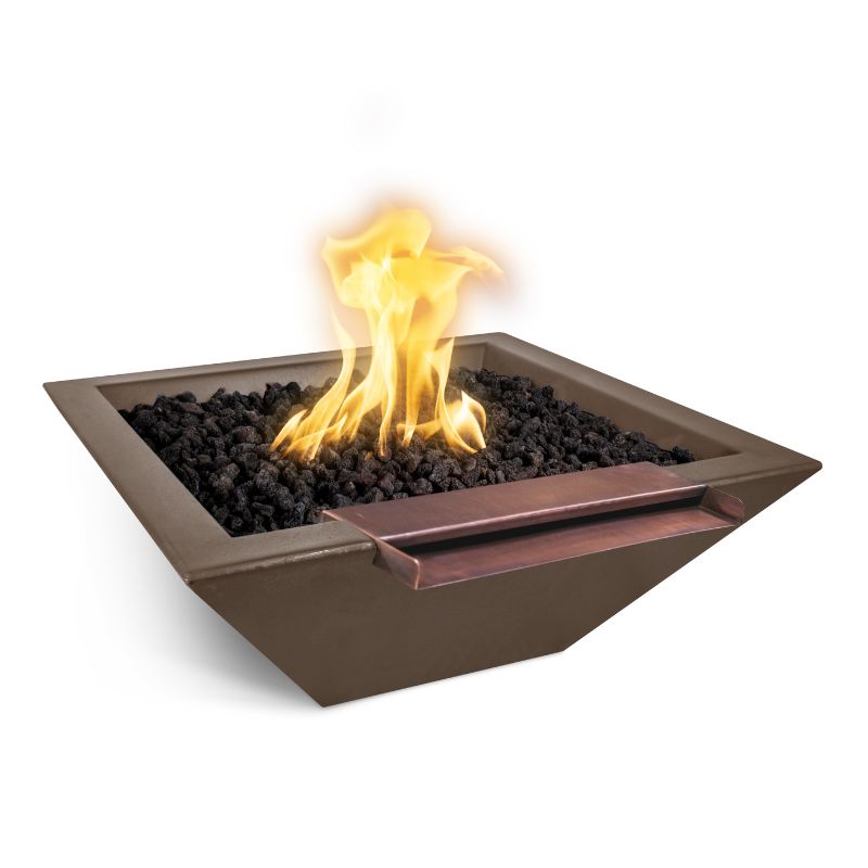 The Outdoor Plus Maya fire and water bowl chocolate wide spill