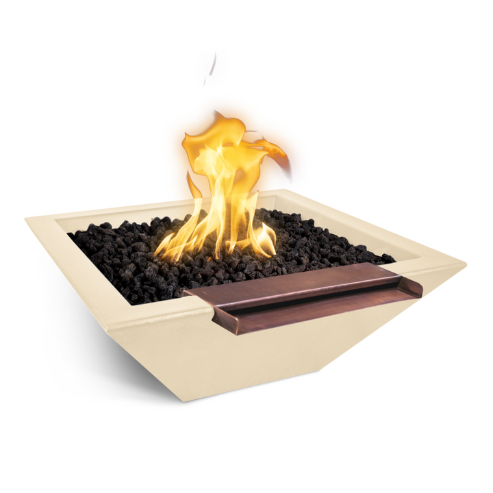 The Outdoor Plus Maya fire and water bowl vanilla wide spill