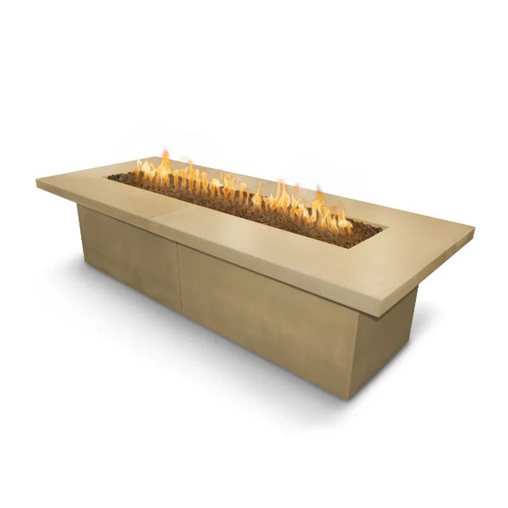 The Outdoor Plus Newport fire table GFRC brown