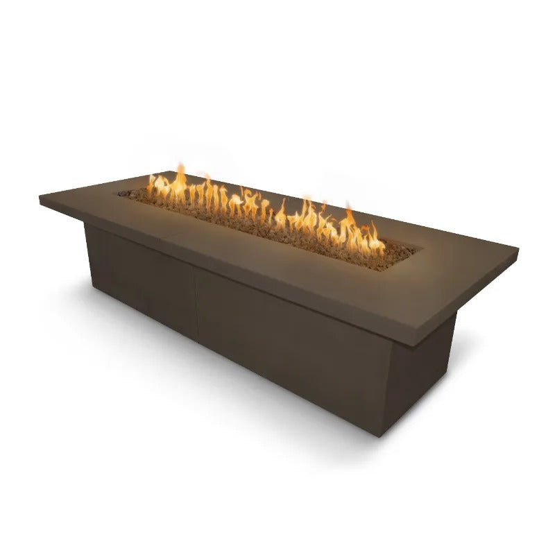 The Outdoor Plus Newport fire table GFRC chocolate