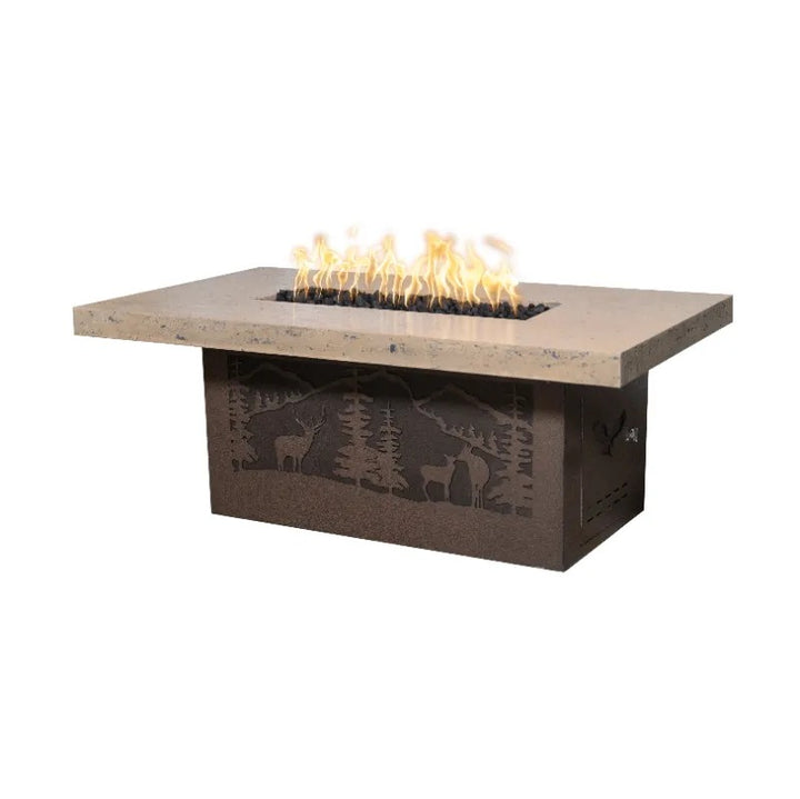 The Outdoor Plus Outback fire table deer country brown angle