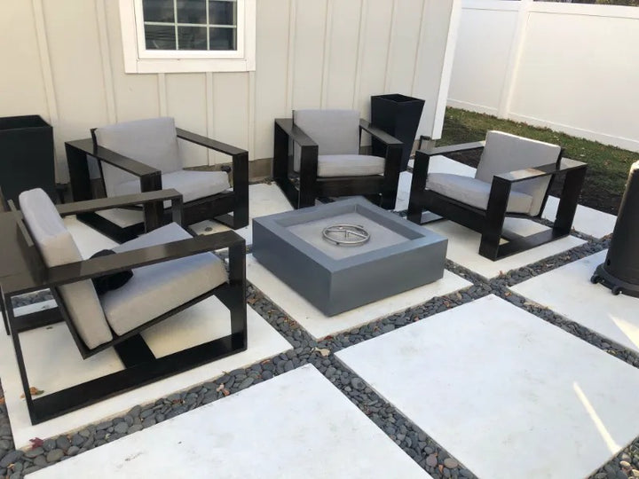 The Outdoor Plus Quad fire pit GFRC gray 48 inch