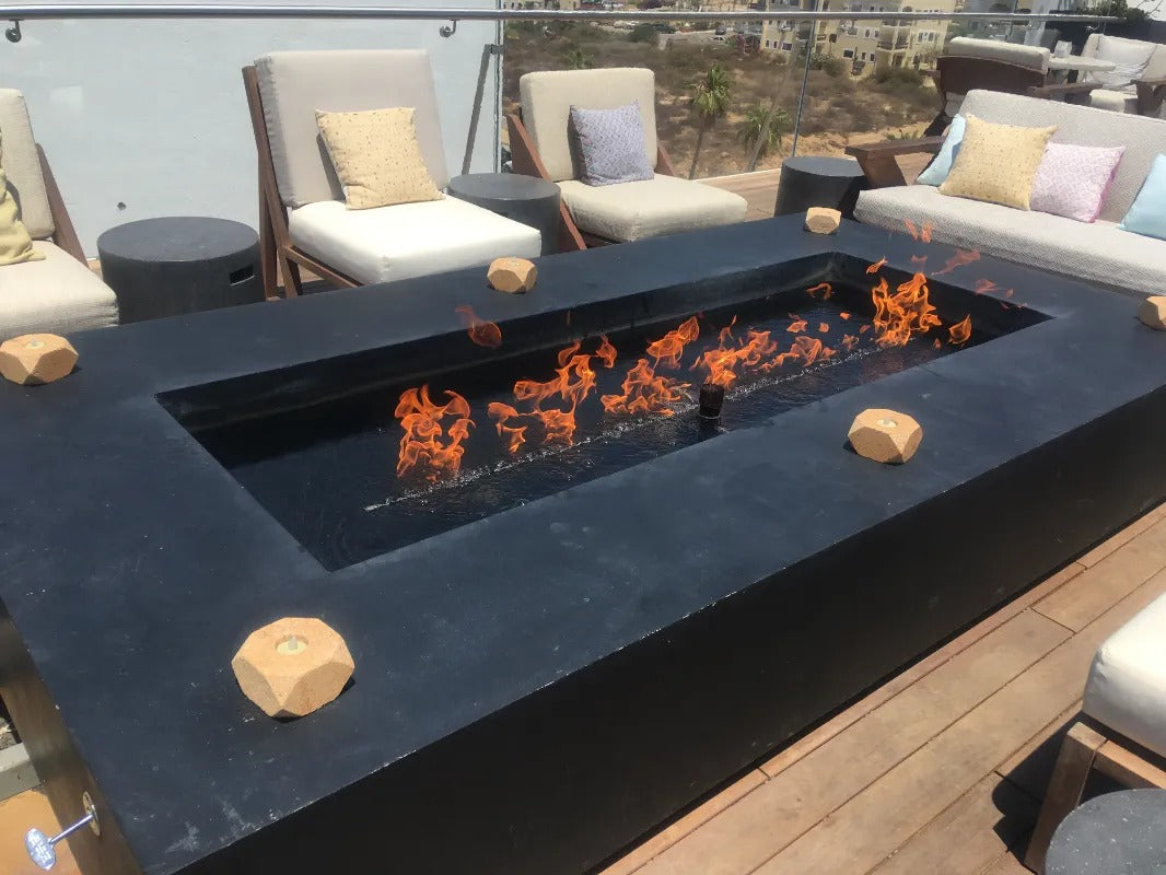 The Outdoor Plus Regal Fire Pit submersible fire rooftop patio 001