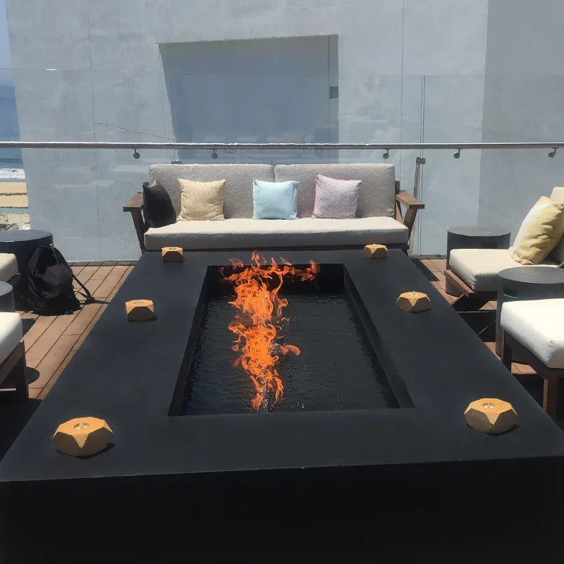 The Outdoor Plus Regal Fire Pit submersible fire rooftop patio 002