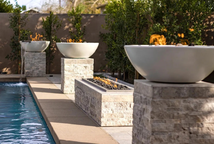 The Outdoor Plus Sedona Fire Bowl GFRC Limestone 1