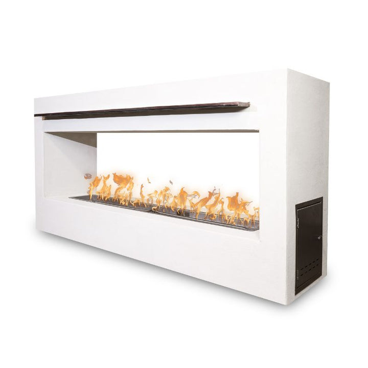 The Outdoor Plus Williams Fireplace white powder coat with scupper