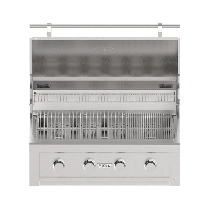 Stainless steel grill with Videl branding 