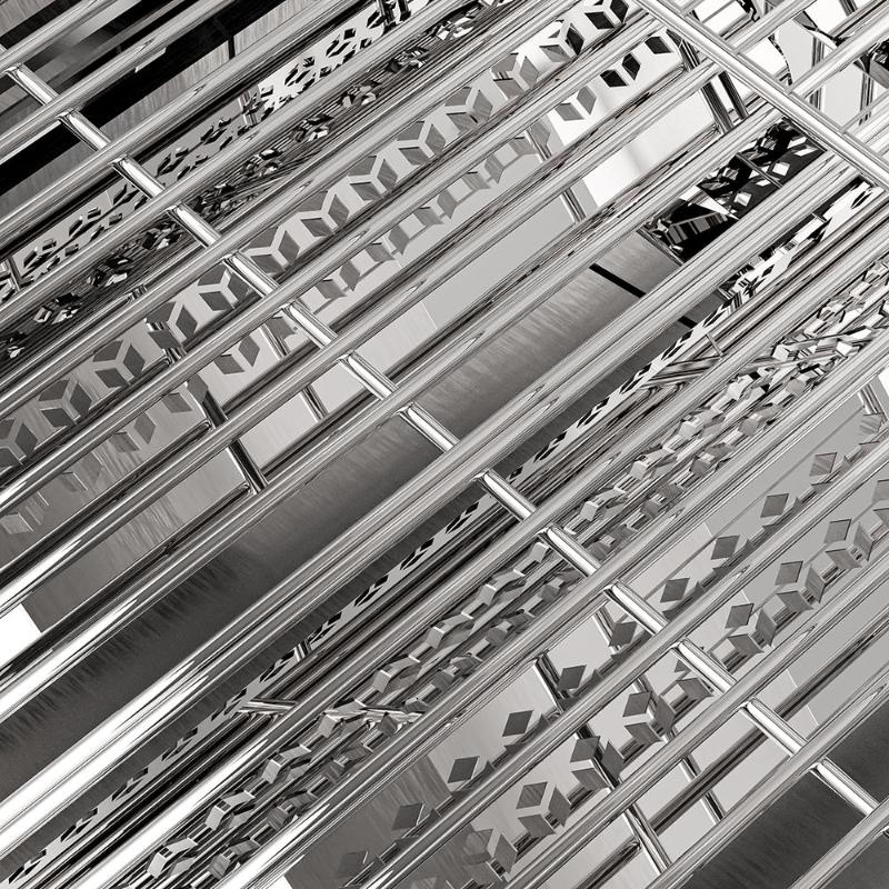 A close up of Videl Grills stainless steel grill.
