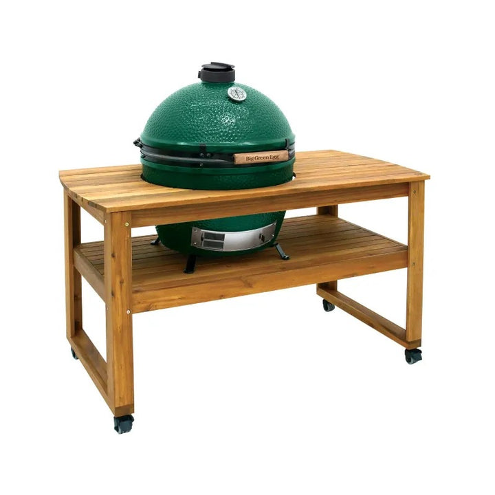 big green egg kit large acacia table  angle