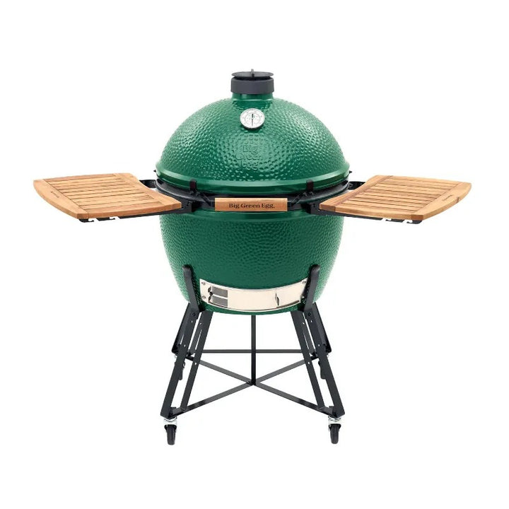 big green egg xlarge with acacia mates out